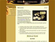 Tablet Screenshot of bibleinvestments.com